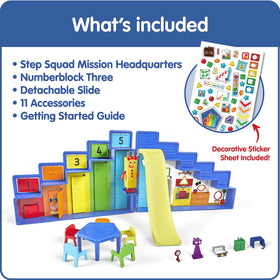 hand2mind Step Squad Numberblock Three figure ready for missions and adventures