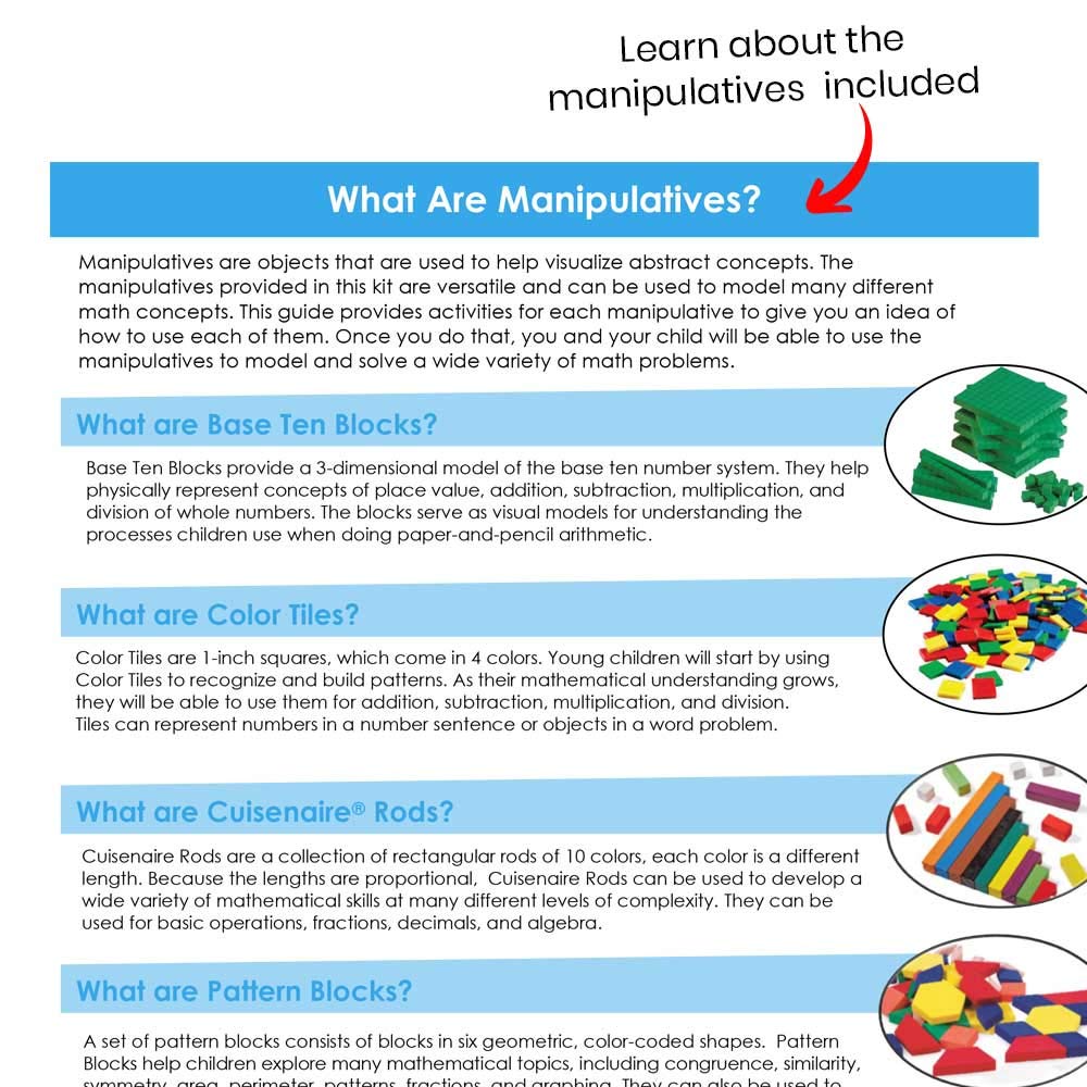 hand2mind Take Home kit pattern blocks support geometry and spatial reasoning