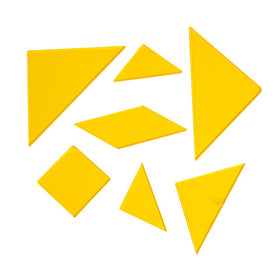 hand2mind Tangrams classroom set includes a clear storage tote for easy organization.