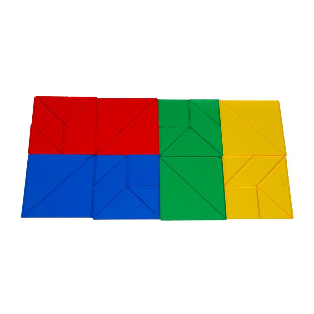 hand2mind Tangrams durable plastic construction stands up to daily classroom use.