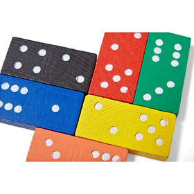 hand2mind wooden dominoes storage bin keeps pieces organized
