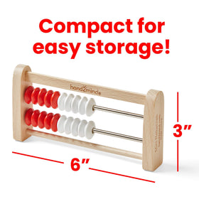 hand2mind wooden rekenrek with color-coded beads supports subitizing and math exploration