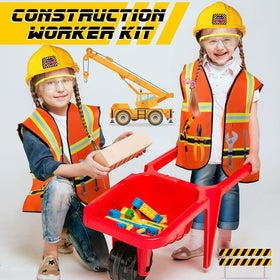 Handepo construction dress-up party set ideal for birthdays and classroom activities.