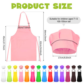 Handepo kids chef hat elastic back ensures snug fit during cooking.