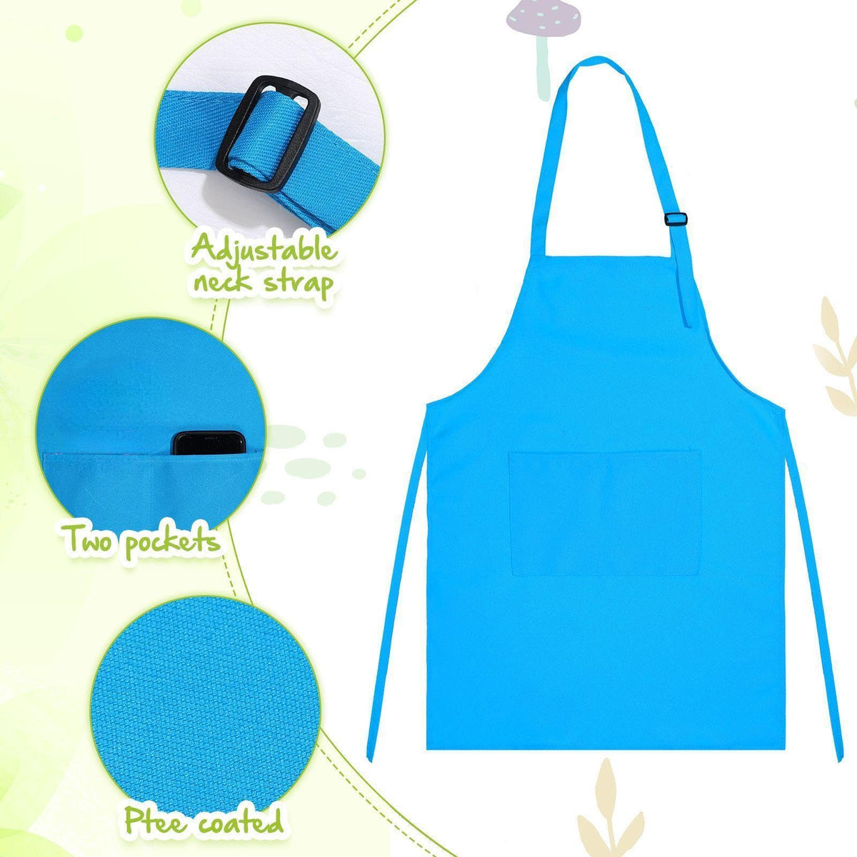 Handepo multicolor apron strap adjustable highlights bright colors for creative activities.