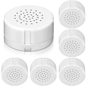 Handepo toy voice recorder attached to a white plush for personal messages.