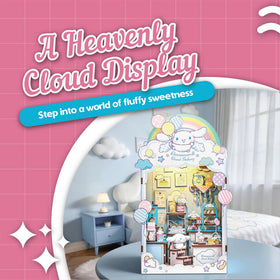 Hands Craft Cinnamoroll Cloud Bakery dimensions show compact size for desks.