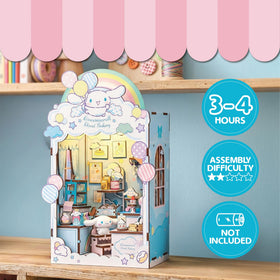 Hands Craft Cinnamoroll Cloud Bakery included tools and instructions for easy assembly.
