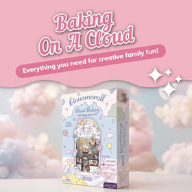 Hands Craft Cinnamoroll Cloud Bakery menu boards add charm to mini scene.