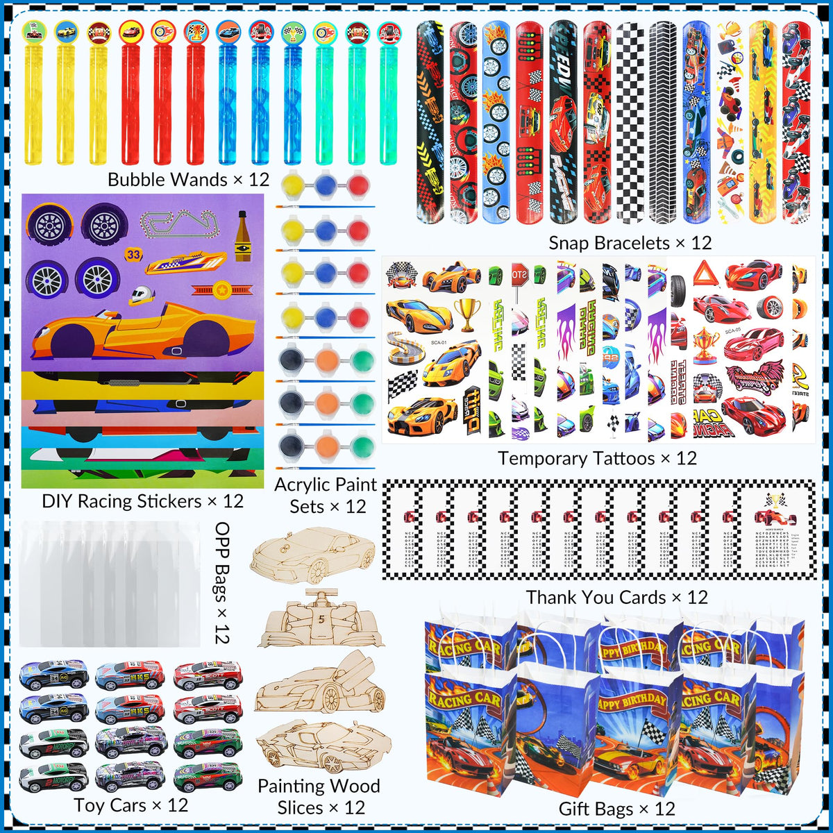 HandTool race car temporary tattoos for kids