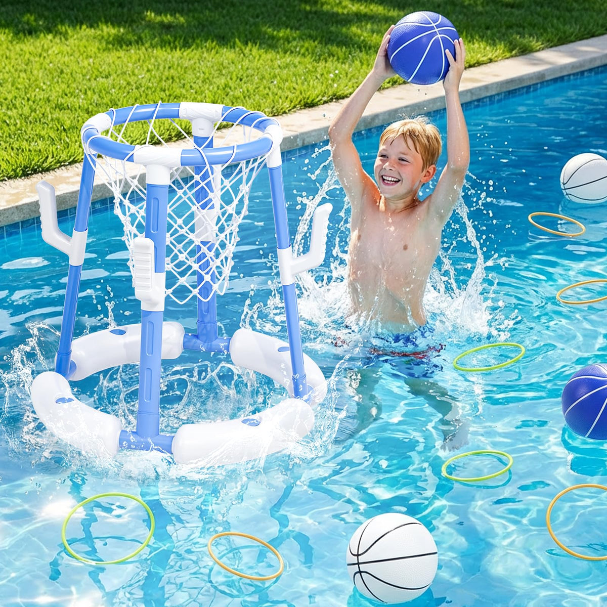 Handwell 4 basketballs included for immediate play.