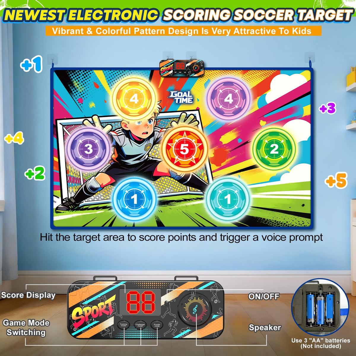 Handwell soccer target play area focusing practice setup