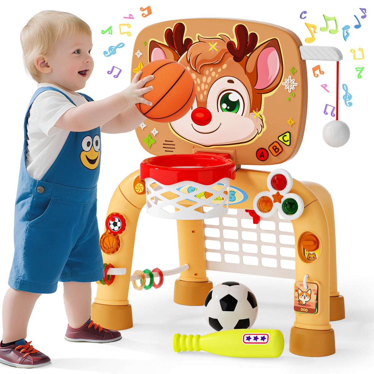 Handwell toddler activity center giraffe front supports imaginative play and coordination.
