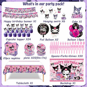 HANISNA Kuromi balloons set bright colors brighten the party ambiance and frame joyful memories