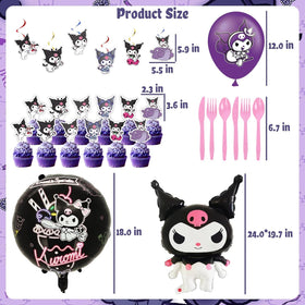 HANISNA Kuromi plates sturdy partyware for easy serving with kawaii flair