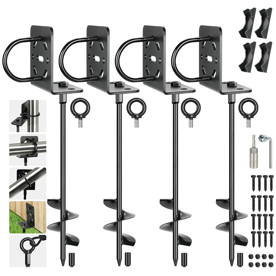 hannger ground anchors 20-inch pack provide sturdy outdoor stabilization for sheds and fences.