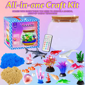 Hannstar Ocean Light Up Terrarium Kit 13-color night light with soothing mood options