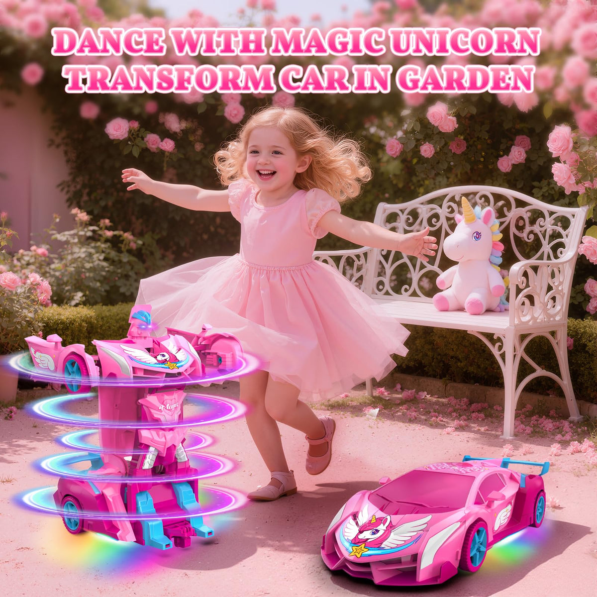 Hanroni Unicorn Transform RC Car in unicorn robot form ready for imaginative adventures