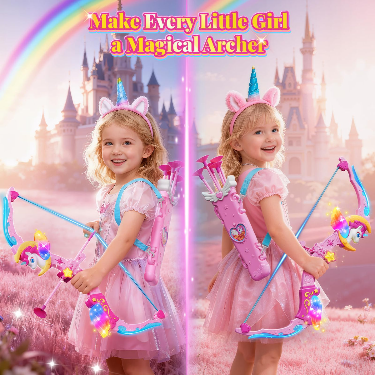 Hanroni unicorn wings glow during magical outdoor adventures
