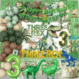 Hanviync Three Rex balloons banner to brighten the party decor