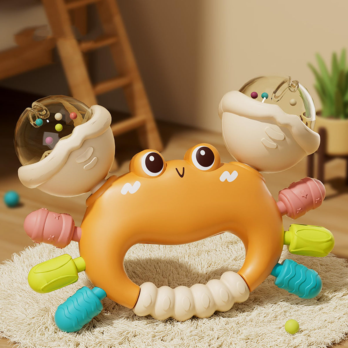 HAOHAOSHUA bright colors image supports visual stimulation during play.