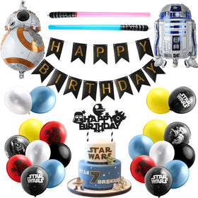 Haooryx Galaxy Wars latex balloons in assorted colors for bright party decor.