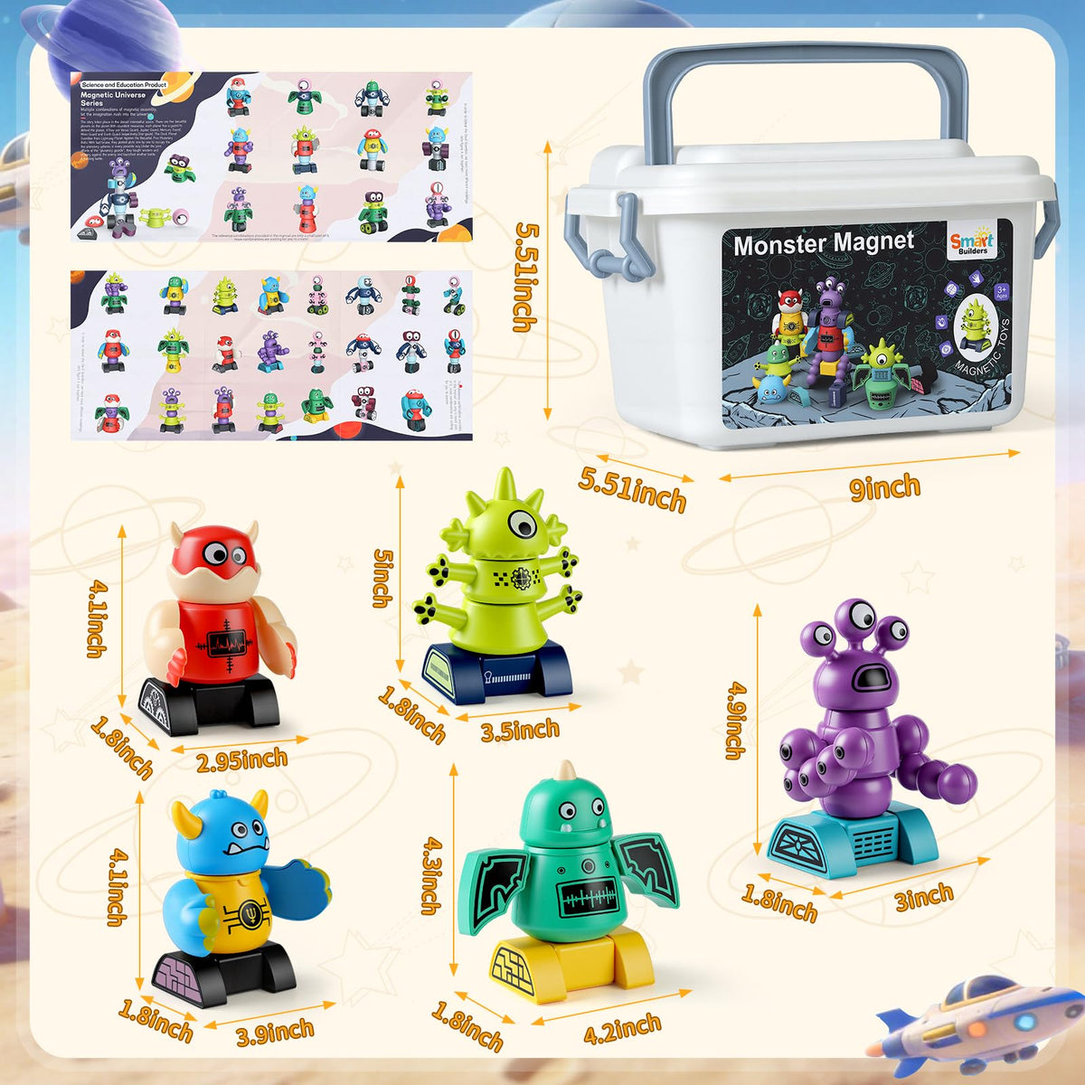 Haoshoon stackable robots building pieces for imaginative construction