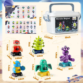 Haoshoon stackable robots building pieces for imaginative construction