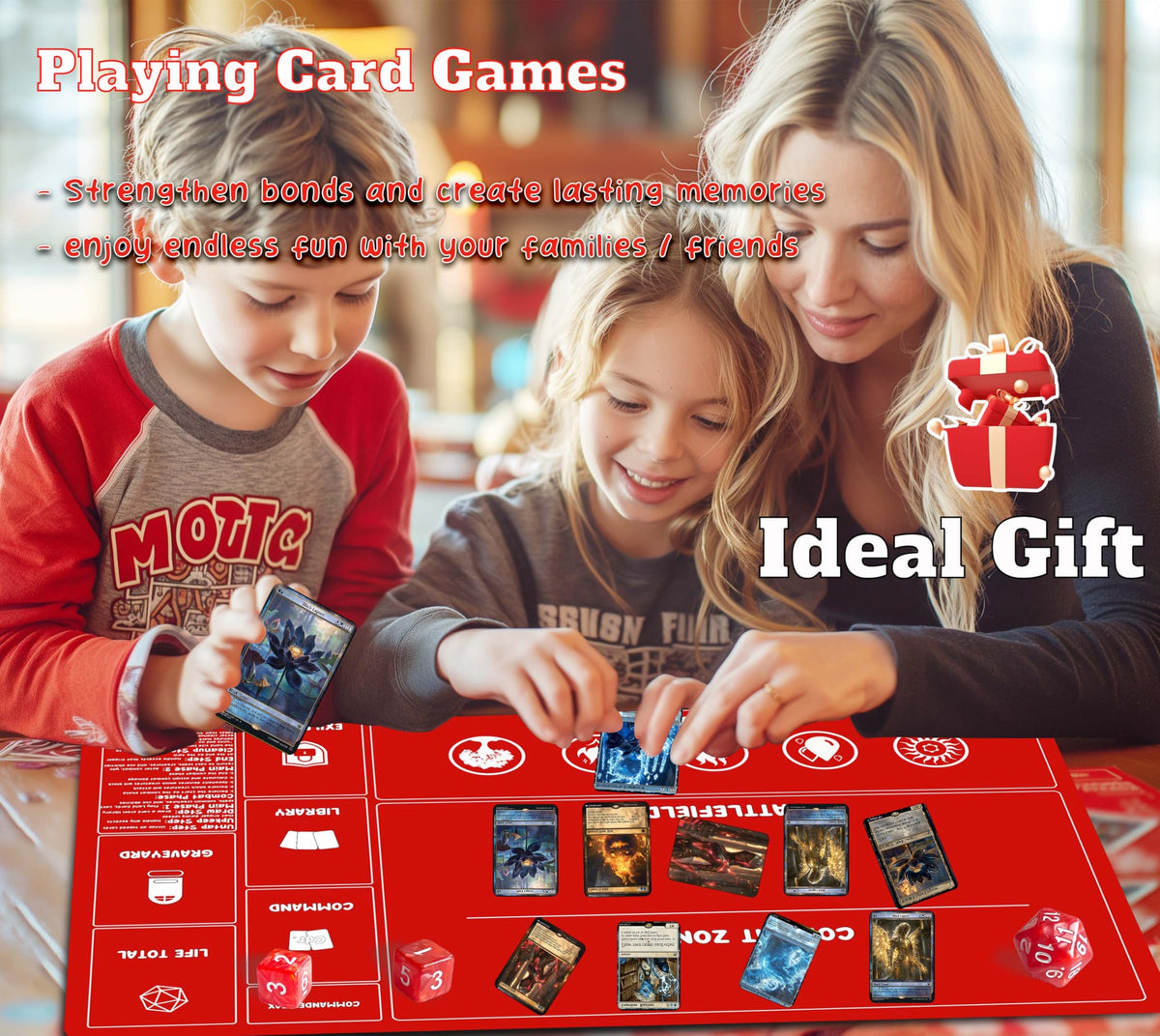 HaoSiTeck microfiber surface protects cards during casual games.