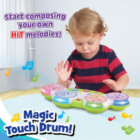 HAP-P-KID Magic Touch Drum gift idea for little musicians on birthdays.