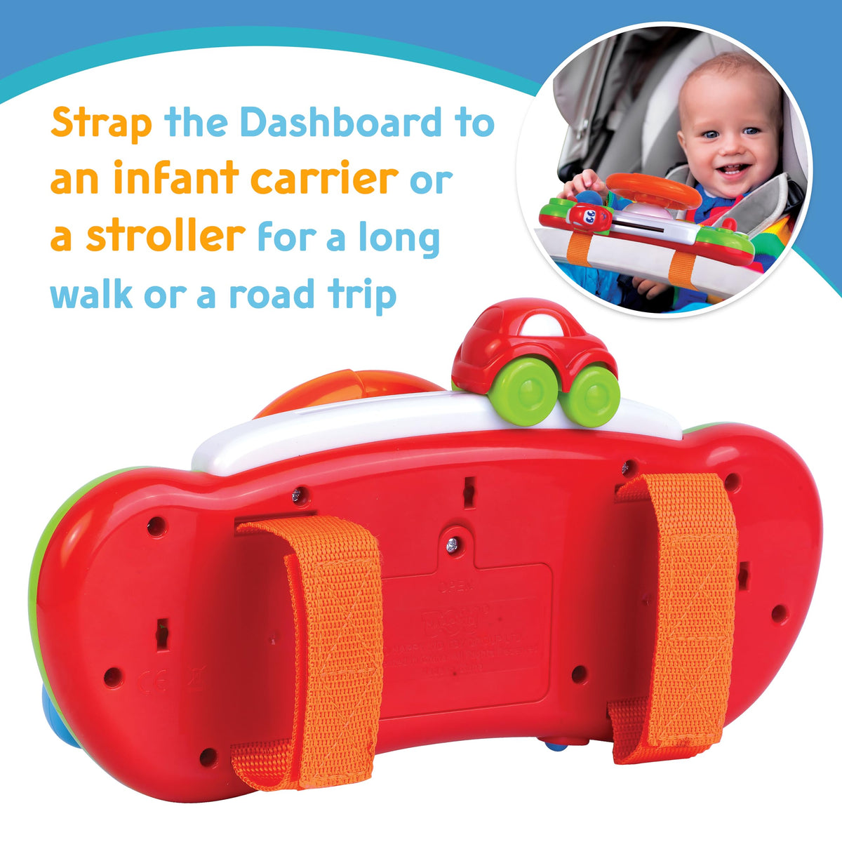 HAP-P-KID gear shift on dashboard encourages sequencing during play.