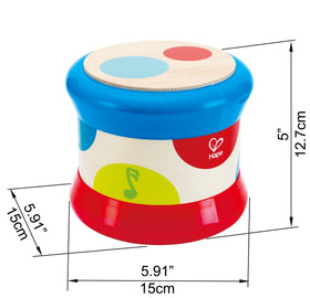 Hape Baby Drum standing mode for tapping and sounds