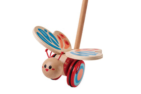 Hape wooden butterfly frame supports active movement and gross motor skills.