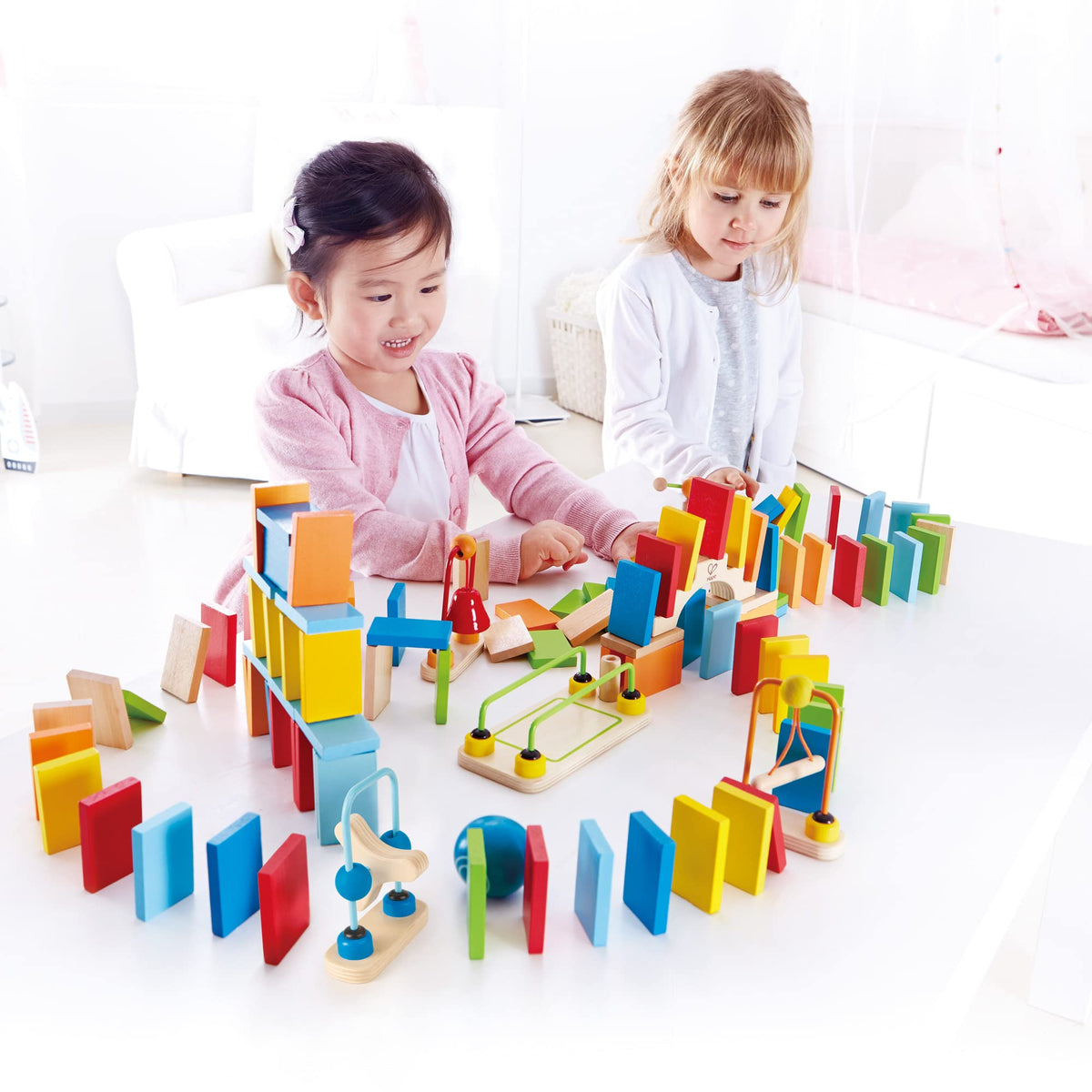 Hape Dynamo kid-friendly building set inspires open-ended play.