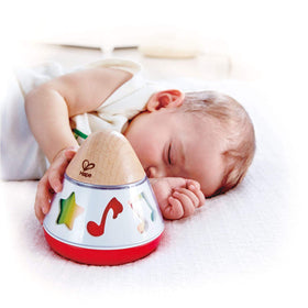 Hape E0332 color-changing symbols appear as it spins for visual tracking.