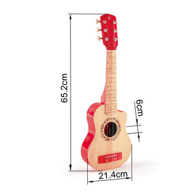 Hape Flame First Guitar red 26-inch in playroom setup