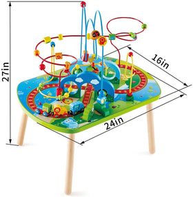Hape Jungle Adventure Railway Table bead maze encourages fine motor play