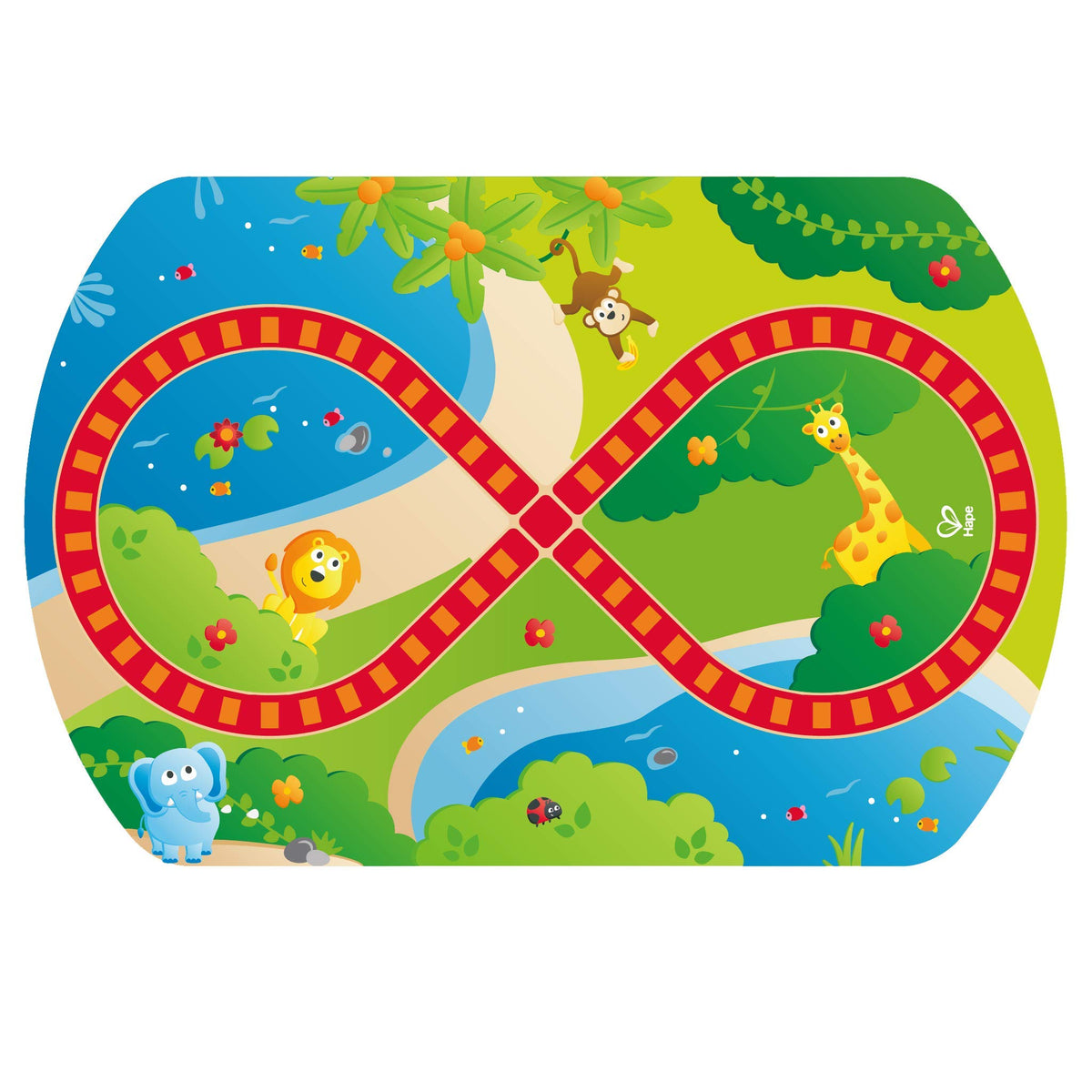 Hape Jungle Adventure Railway Table sustainable wood construction