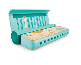 Hape Learn with Lights Harmonica front view, inviting early musical exploration.