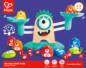 Hape Math Monster Scale packaging dimensions aid shopping planning
