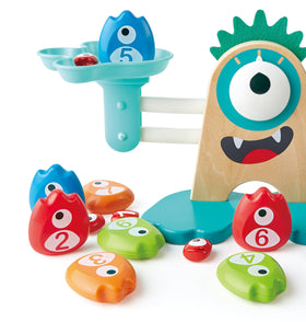 Hape Math Monster Scale water-based paint emphasizes safe finishes