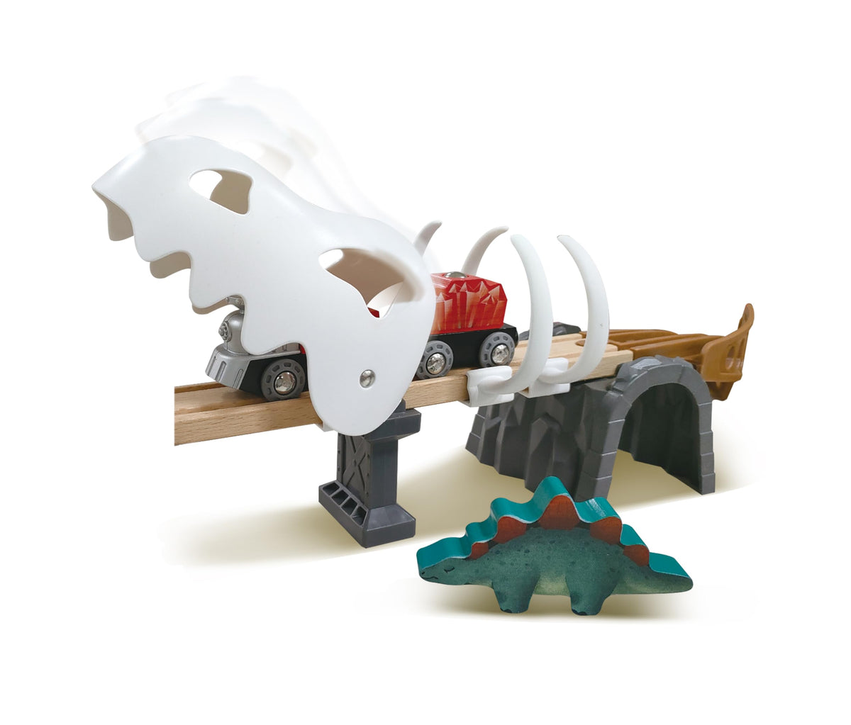 Hape compatibility with other sets enables varied railway adventures