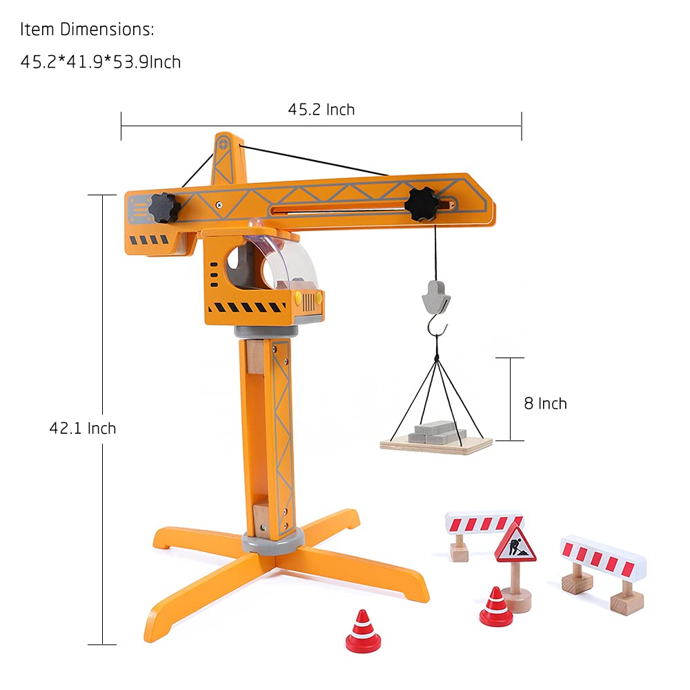 Hape Playscapes Crane Lift Playset rounded corners and safe design for kids