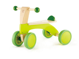 Hape Scoot Around front view with rubberized wheels protecting floors during play