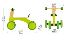Assembled in a box for gift-ready presentation of Hape Scoot Around