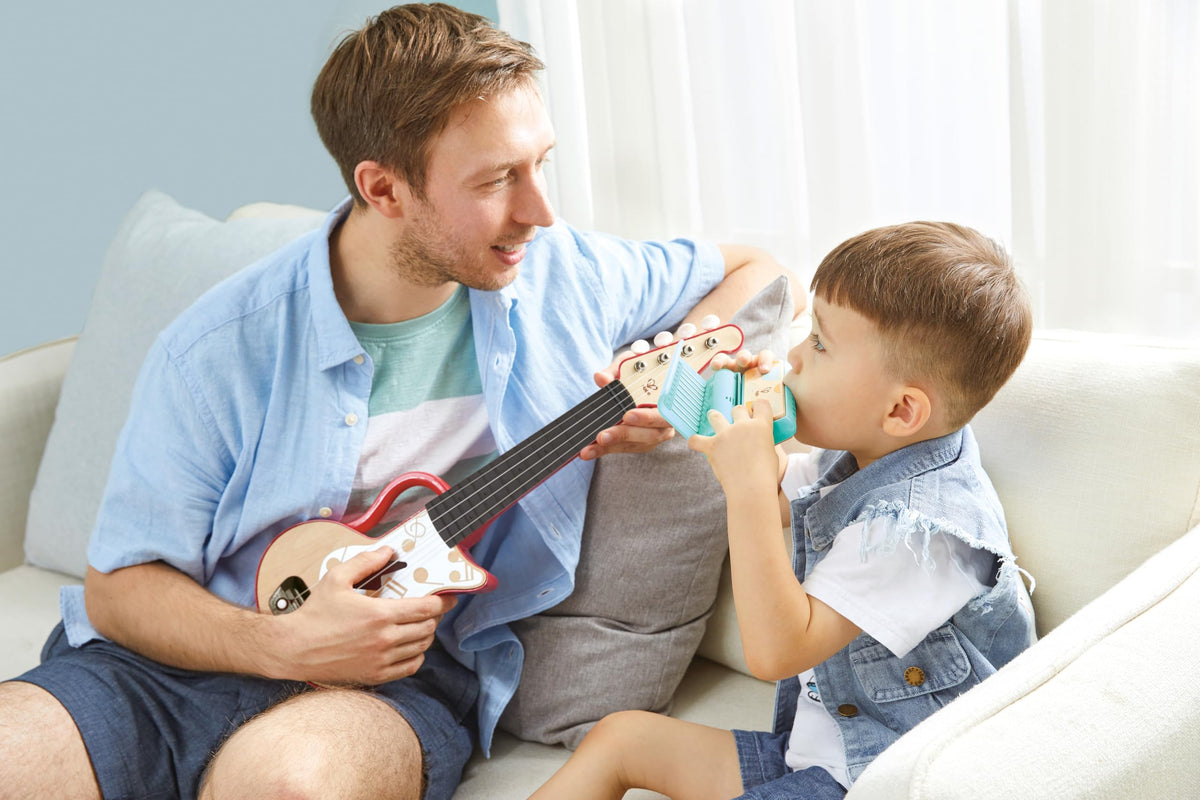 Hape solid wood construction delivers durable, safe toy for daily use.
