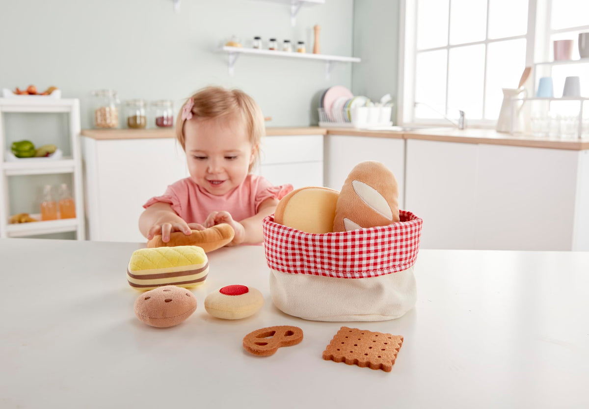 Hape toddler bread basket baguette realistic look for imaginative meals