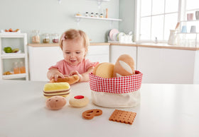 Hape toddler bread basket baguette realistic look for imaginative meals