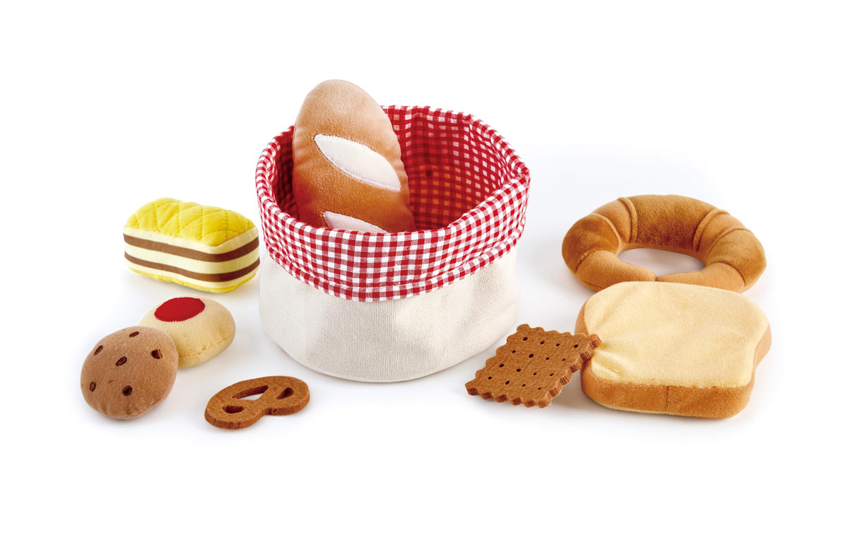 Hape toddler bread basket soda-biscuit soft texture encourages fine motor play