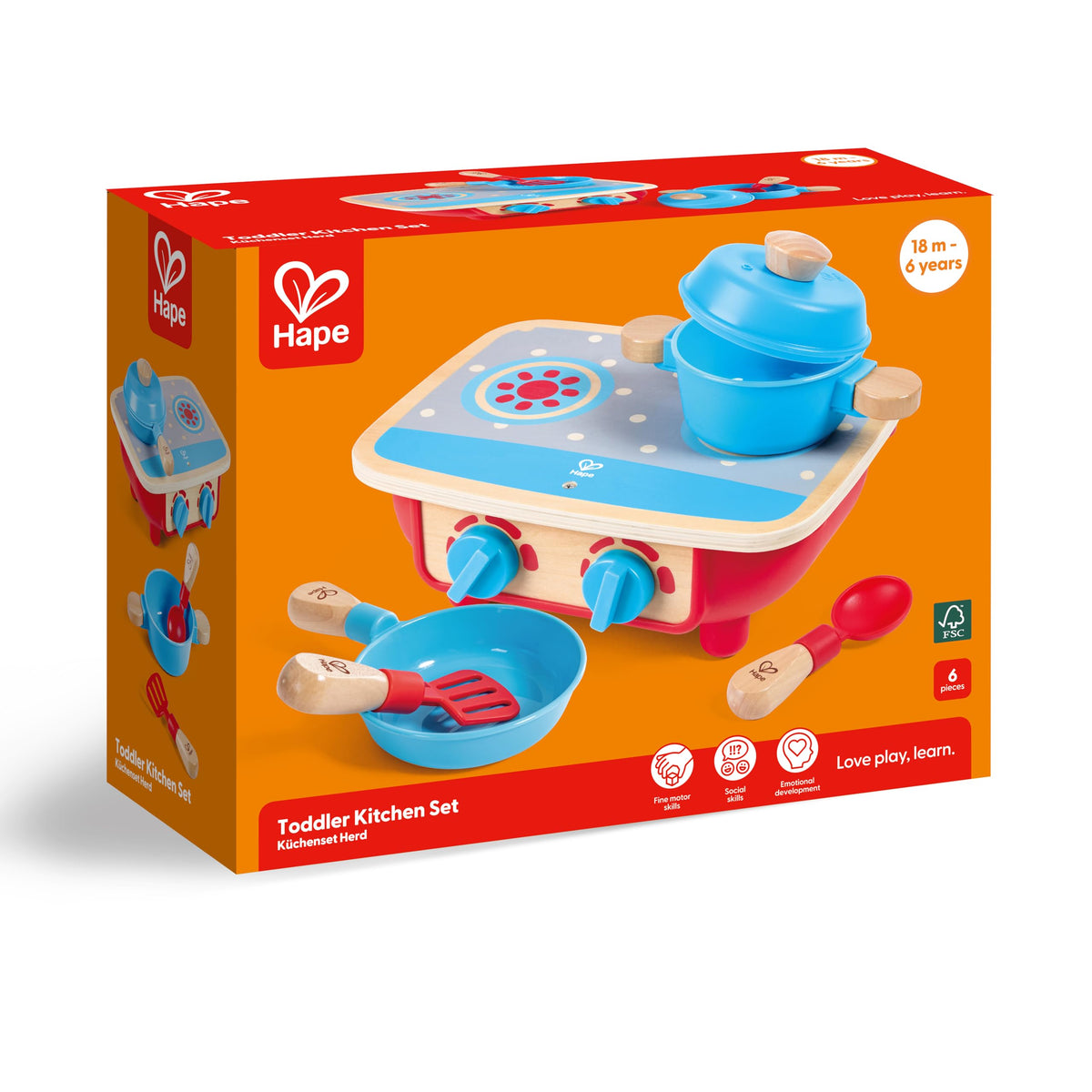 Hape frying pan for kid-friendly cooking adventures and role-play